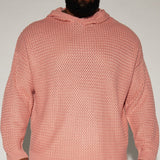 Suéter Say Less Cableknit Hooded - Color De Malva