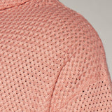 Suéter Say Less Cableknit Hooded - Color De Malva