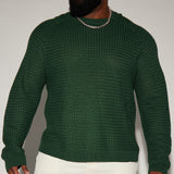 Suéter Say Less Cableknit Raglan - Verde Oscuro