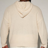 Suéter Icy Cold Cableknit Hooded - Crema