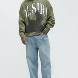 Sudadera Holgada Tyson Fire & Desire - Oliva