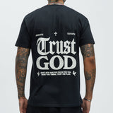 Camisa De Manga Corta Trust God - Negro