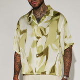 Camisa Abotonada Crepe Texture - Verde