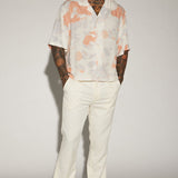 Camisa Abotonada Rising - Off White/combo