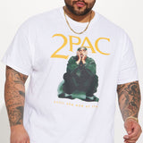 Camisa De Manga Corta Tupac Until The End Of Time - Blanco