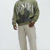 Sudadera Holgada Tyson Fire & Desire - Oliva