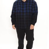 Camisa Sunset Dip Dye Flannel - Azul Negro