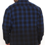 Camisa Sunset Dip Dye Flannel - Azul Negro