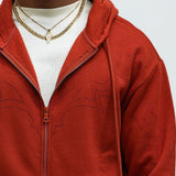 Sudadera Tyson Western Zip Up - Rojo