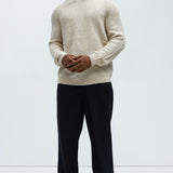 Suéter Tipo Jersey Heavy Ribbed - Crema