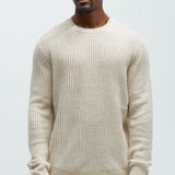 Suéter Tipo Jersey Heavy Ribbed - Crema