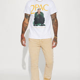 Camisa De Manga Corta Tupac Until The End Of Time - Blanco