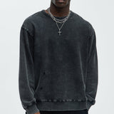 Sudadera Perrie Crewneck - Deslavado Negro