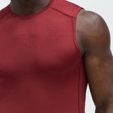 Camiseta Vital Compression Cut Off - Vino Tinto