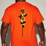 Camisa De Manga Corta Love Hurts Sometimes - Naranja