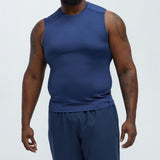 Camiseta Vital Compression Cut Off - Azul