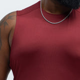 Camiseta Vital Compression Cut Off - Vino Tinto