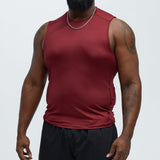 Camiseta Vital Compression Cut Off - Vino Tinto