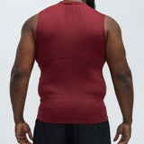 Camiseta Vital Compression Cut Off - Vino Tinto