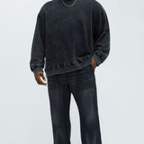 Sudadera Perrie Crewneck - Deslavado Negro