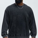 Sudadera Perrie Crewneck - Deslavado Negro