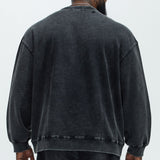 Sudadera Perrie Crewneck - Deslavado Negro