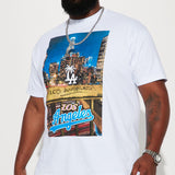Camisa De Manga Corta LA LA LA - Blanco