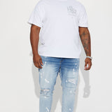 Camisa De Manga Corta Crown Him King - Blanco