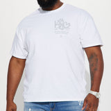 Camisa De Manga Corta Crown Him King - Blanco