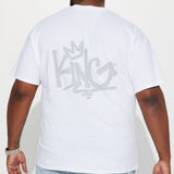 Camisa De Manga Corta Crown Him King - Blanco