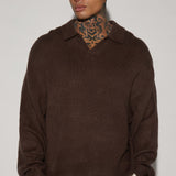 Camisa Polo Just In Time Sweater - Café