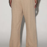 Jordan texturados pantalones holgados con pliegues - Tan