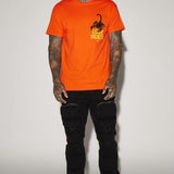 Camisa De Manga Corta Love Hurts Sometimes - Naranja