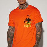 Camisa De Manga Corta Love Hurts Sometimes - Naranja