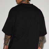 Camisa De Manga Corta Boxy Cropped Heavyweight - Negro