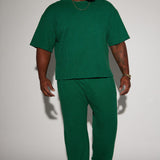 Pantalones holgados plisados con textura Jordan - Verde