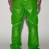 Pantalones de carga acampanados de cuero sintético Alisos - Verde