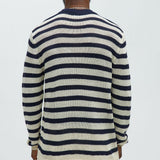 Suéter Loose Knit Striped - Azul Marino/Combinado