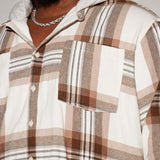 Shacket Time Gon Tell Hooded Oversized - Blanco/Combinado