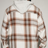 Shacket Time Gon Tell Hooded Oversized - Blanco/Combinado