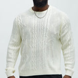 Suéter Drew Cable Knit - Blanco