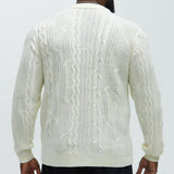 Suéter Drew Cable Knit - Blanco