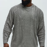 Suéter Drew Cable Knit - Gris Suave