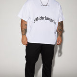 Camisa De Manga Corta Creation Of Michelangelo Oversized - Blanco