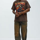 Camisa De Manga Corta Ol' Money Western - Café