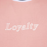 Camiseta de manga corta con guion de lealtad - Malva