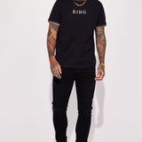 Camisa De Manga Corta Bling King - Negro