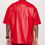 Jersey de manga corta de piel sintética Homerun - Rojo