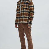 Camisa Zion Mohair Oversized - Café/Combinado