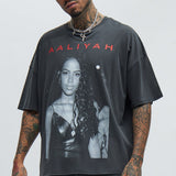 Camisa De Manga Corta Aaliyah Oversized - Negro